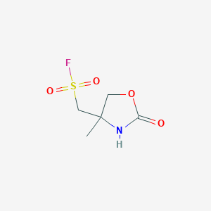 molecular formula C5H8FNO4S B15265533 (4-Methyl-2-oxo-1,3-oxazolidin-4-yl)methanesulfonyl fluoride 