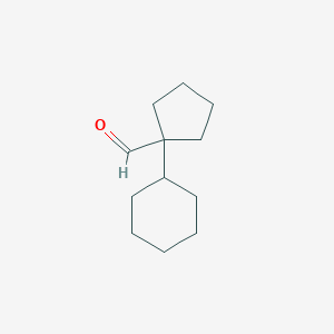 molecular formula C12H20O B15265551 1-Cyclohexylcyclopentane-1-carbaldehyde 
