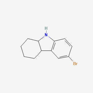molecular formula C12H14BrN B15265556 6-Bromo-2,3,4,4a,9,9a-hexahydro-1H-Carbazole 