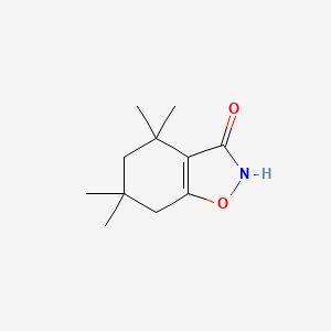 molecular formula C11H17NO2 B15265563 4,4,6,6-Tetramethyl-4,5,6,7-tetrahydro-1,2-benzoxazol-3-ol 