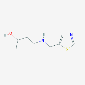 molecular formula C8H14N2OS B15265569 4-[(1,3-Thiazol-5-ylmethyl)amino]butan-2-ol 