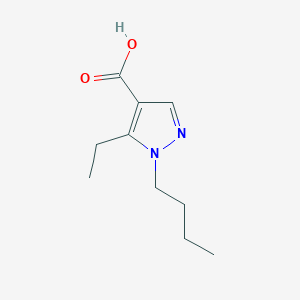 molecular formula C10H16N2O2 B1526558 1-butyl-5-ethyl-1H-pyrazole-4-carboxylic acid CAS No. 1251088-26-2