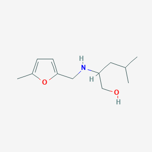 molecular formula C12H21NO2 B15265589 4-Methyl-2-{[(5-methylfuran-2-yl)methyl]amino}pentan-1-ol 