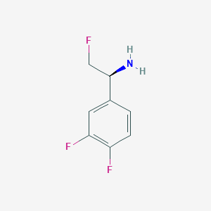 molecular formula C8H8F3N B15265598 (1S)-1-(3,4-Difluorophenyl)-2-fluoroethanamine 