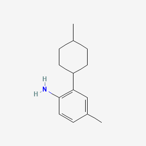 molecular formula C14H21N B15265615 4-Methyl-2-(4-methylcyclohexyl)aniline 