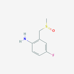 molecular formula C8H10FNOS B1526562 4-Fluoro-2-(methanesulfinylmethyl)aniline CAS No. 1101063-45-9