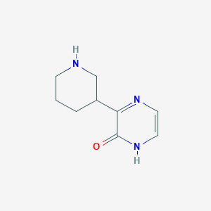 molecular formula C9H13N3O B15265635 3-(Piperidin-3-yl)-1,2-dihydropyrazin-2-one 