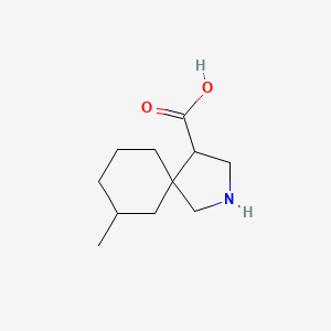 molecular formula C11H19NO2 B15265659 7-Methyl-2-azaspiro[4.5]decane-4-carboxylic acid 