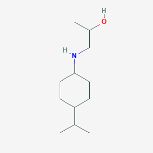 molecular formula C12H25NO B15265669 1-{[4-(Propan-2-yl)cyclohexyl]amino}propan-2-ol 