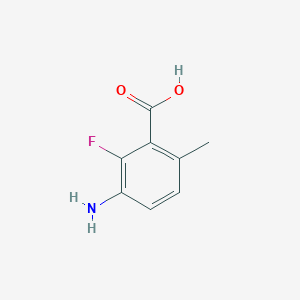 molecular formula C8H8FNO2 B15265670 3-Amino-2-fluoro-6-methylbenzoic acid CAS No. 1186194-30-8