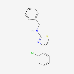 molecular formula C16H13ClN2S B15265679 N-benzyl-4-(2-chlorophenyl)-1,3-thiazol-2-amine CAS No. 852217-68-6