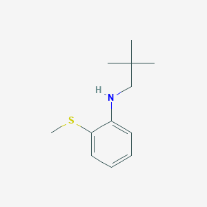 molecular formula C12H19NS B15265683 N-(2,2-dimethylpropyl)-2-(methylsulfanyl)aniline 