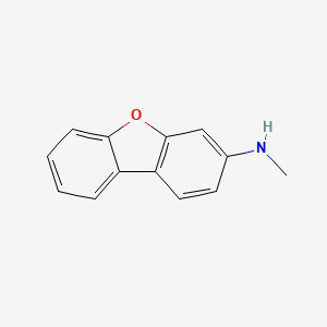 molecular formula C13H11NO B15265685 N-Methyl-8-oxatricyclo[7.4.0.0,2,7]trideca-1(9),2(7),3,5,10,12-hexaen-5-amine 
