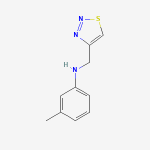molecular formula C10H11N3S B15265691 n-((1,2,3-Thiadiazol-4-yl)methyl)-3-methylaniline 