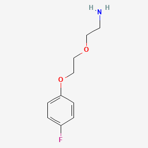 molecular formula C10H14FNO2 B15265701 2-[2-(4-Fluorophenoxy)ethoxy]ethan-1-amine 