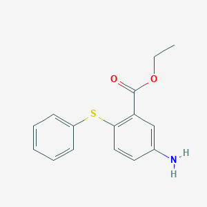 molecular formula C15H15NO2S B1526571 Ethyl 5-amino-2-(phenylsulfanyl)benzoate CAS No. 1308601-26-4