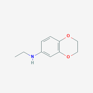 molecular formula C10H13NO2 B15265730 N-ethyl-2,3-dihydro-1,4-benzodioxin-6-amine 