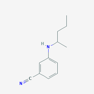 molecular formula C12H16N2 B15265761 3-[(Pentan-2-yl)amino]benzonitrile 