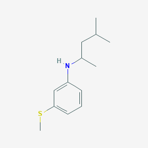 molecular formula C13H21NS B15265766 N-(4-Methylpentan-2-YL)-3-(methylsulfanyl)aniline 