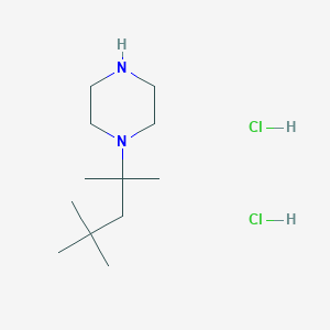 molecular formula C12H28Cl2N2 B15265779 1-(2,4,4-Trimethylpentan-2-yl)piperazine dihydrochloride 