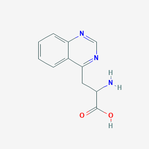 molecular formula C11H11N3O2 B15265797 2-Amino-3-(quinazolin-4-yl)propanoic acid 