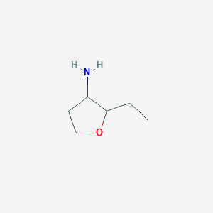 molecular formula C6H13NO B15265810 2-Ethyloxolan-3-amine 