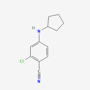 molecular formula C12H13ClN2 B15265812 2-Chloro-4-(cyclopentylamino)benzonitrile 