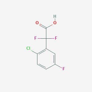 molecular formula C8H4ClF3O2 B15265855 (2-Chloro-5-fluorophenyl)(difluoro)aceticacid 