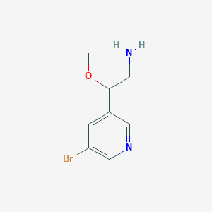 molecular formula C8H11BrN2O B15265866 2-(5-Bromopyridin-3-yl)-2-methoxyethan-1-amine 