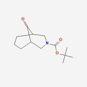 molecular formula C13H21NO3 B1526588 Tert-butyl 9-oxo-3-azabicyclo[3.3.1]nonane-3-carboxylate CAS No. 512822-34-3