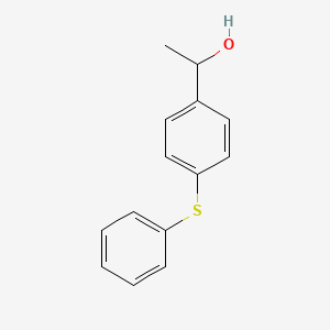 molecular formula C14H14OS B15265922 1-(4-Phenylsulfanylphenyl)ethanol CAS No. 6317-65-3
