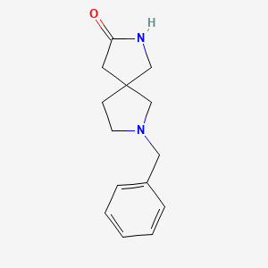 molecular formula C14H18N2O B1526594 7-Benzyl-2,7-diazaspiro[4.4]nonan-3-one CAS No. 909723-04-2