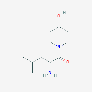 molecular formula C11H22N2O2 B15265941 2-Amino-1-(4-hydroxypiperidin-1-yl)-4-methylpentan-1-one 