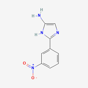 molecular formula C9H8N4O2 B15265960 2-(3-Nitrophenyl)-1H-imidazol-4-amine 