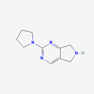 molecular formula C10H14N4 B15265975 1-{5H,6H,7H-pyrrolo[3,4-d]pyrimidin-2-yl}pyrrolidine 