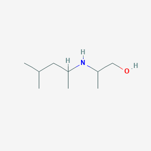 molecular formula C9H21NO B15265978 2-[(4-Methylpentan-2-yl)amino]propan-1-ol 