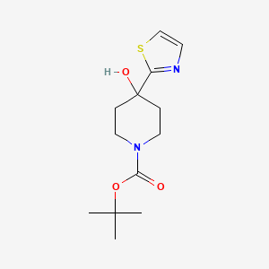 4-Hydroxy-4-(thiazol-2-yl)piperidine-1-carboxylic acid tert-butyl ester