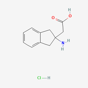 2-(2-amino-2,3-dihydro-1H-inden-2-yl)acetic acid hydrochloride