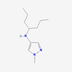 molecular formula C11H21N3 B15266086 N-(Heptan-4-yl)-1-methyl-1H-pyrazol-4-amine 