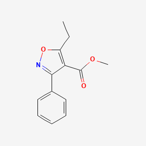 molecular formula C13H13NO3 B1526609 methyl 5-ethyl-3-phenyl-1,2-oxazole-4-carboxylate CAS No. 929890-04-0