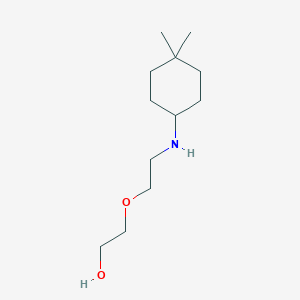 molecular formula C12H25NO2 B15266092 2-{2-[(4,4-Dimethylcyclohexyl)amino]ethoxy}ethan-1-ol 