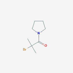 molecular formula C8H14BrNO B1526610 2-Bromo-2-methyl-1-(pyrrolidin-1-yl)propan-1-one CAS No. 1225773-74-9