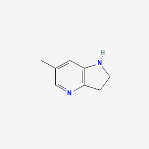 molecular formula C8H10N2 B15266101 6-Methyl-1H,2H,3H-pyrrolo[3,2-B]pyridine CAS No. 1256808-17-9