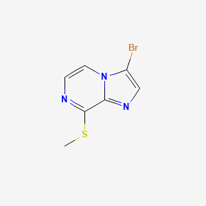 molecular formula C7H6BrN3S B1526611 3-溴-8-(甲硫基)咪唑并[1,2-A]吡嗪 CAS No. 887475-39-0