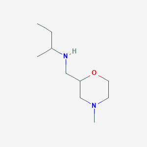 molecular formula C10H22N2O B15266117 (Butan-2-yl)[(4-methylmorpholin-2-yl)methyl]amine 