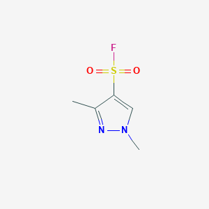 molecular formula C5H7FN2O2S B15266122 1,3-Dimethyl-1H-pyrazole-4-sulfonyl fluoride 