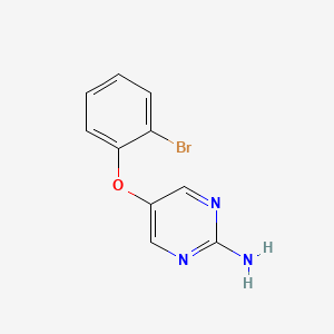 molecular formula C10H8BrN3O B15266125 5-(2-Bromophenoxy)pyrimidin-2-amine 