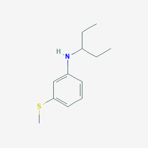 molecular formula C12H19NS B15266144 3-(Methylsulfanyl)-N-(pentan-3-YL)aniline 
