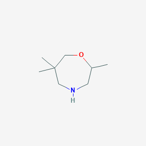 molecular formula C8H17NO B15266157 2,6,6-Trimethyl-1,4-oxazepane 
