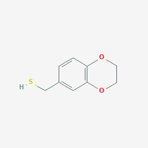 molecular formula C9H10O2S B15266168 2,3-Dihydro-1,4-benzodioxin-6-ylmethanethiol 